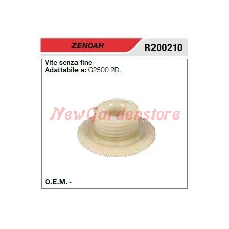 Tornillo sinfín ZENOAH para cortasetos G2500 2D R200210 | Newgardenstore.eu