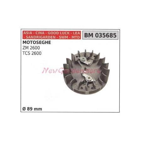 CINA magnetisches Schwungrad für Kettensäge ZM 2600 TCS 2600 Ø 89mm 035685 | Newgardenstore.eu