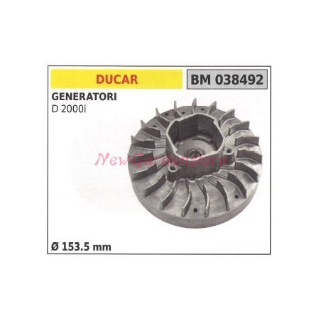 Magnetisches Schwungrad DUCAR Generator D 2000i Ø 153,5mm 038492 | Newgardenstore.eu
