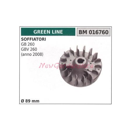 GREEN LINE magnetisches Schwungrad GB 260 GBV 260 Gebläse Ø 89mm 016760 | Newgardenstore.eu