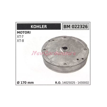 Magnetic flywheel KOHLER motor XT 7 XT 8 Ø 170mm 022326 1402502S | Newgardenstore.eu