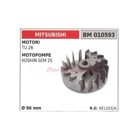 Volano magnetico MITSUBISHI motore TU 26 motopompa KOSHIN SEM 25 010593 | Newgardenstore.eu