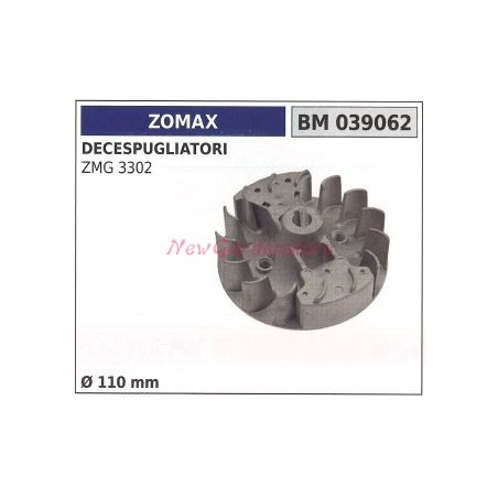 Volano magnetico ZOMAX motore decespugliatore ZMG 3302 Ø110mm 039062 | Newgardenstore.eu