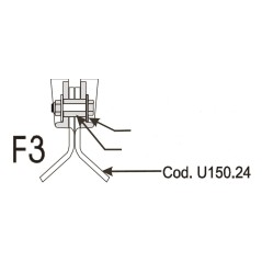 ORIGINAL PROCOMAS Hacke 60x8 Loch 25 Schlegelmäher F100 F120 F110 F130 | Newgardenstore.eu