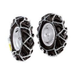 Pair of snow chains for 4.00-8" motor cultivator wheels NIBBI BRIK 1 - BRIK 1S | Newgardenstore.eu