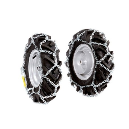 Pair of snow chains for 4.00-8" motor cultivator wheels NIBBI BRIK 1 - BRIK 1S | Newgardenstore.eu