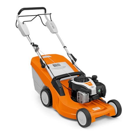 STIHL RM448TX Tondeuse à essence 139 cc, largeur de coupe 46 cm, bac de ramassage 55 L | Newgardenstore.eu