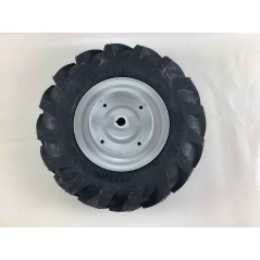 Pair of 4.00-8 tyred wheels with fixed disc for walking tractor NIBBI BRIK 1 BRIK 3 | Newgardenstore.eu