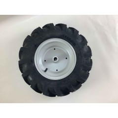 Pair of 4.00-8 tyred wheels with fixed disc for walking tractor NIBBI BRIK 1 BRIK 3 | Newgardenstore.eu