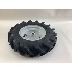 Pair of 4.00-8 tyred wheels with fixed disc for walking tractor NIBBI BRIK 1 BRIK 3 | Newgardenstore.eu