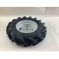 Pair of 4.00-8 tyred wheels with fixed disc for walking tractor NIBBI BRIK 1 BRIK 3