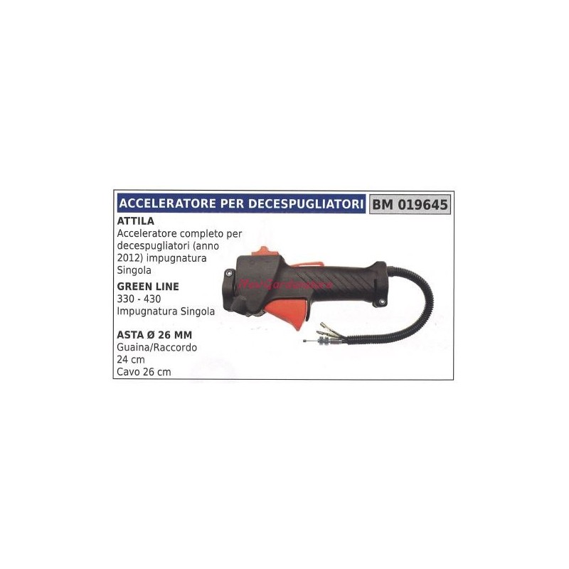 Accelerator handle ATTILA brushcutter 019645