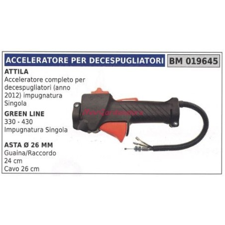 Accelerator handle ATTILA brushcutter 019645 | Newgardenstore.eu
