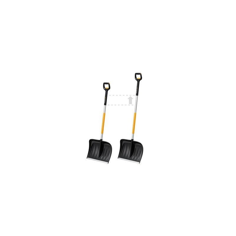 FISKARS SnowXpert snow plough with telescopic handle suitable for clearing driveways