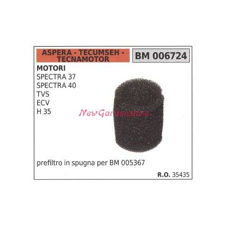 Filtro aria ASPERA motore rasaerba tagliaerba spectra 37 40 tvs 006724 | Newgardenstore.eu