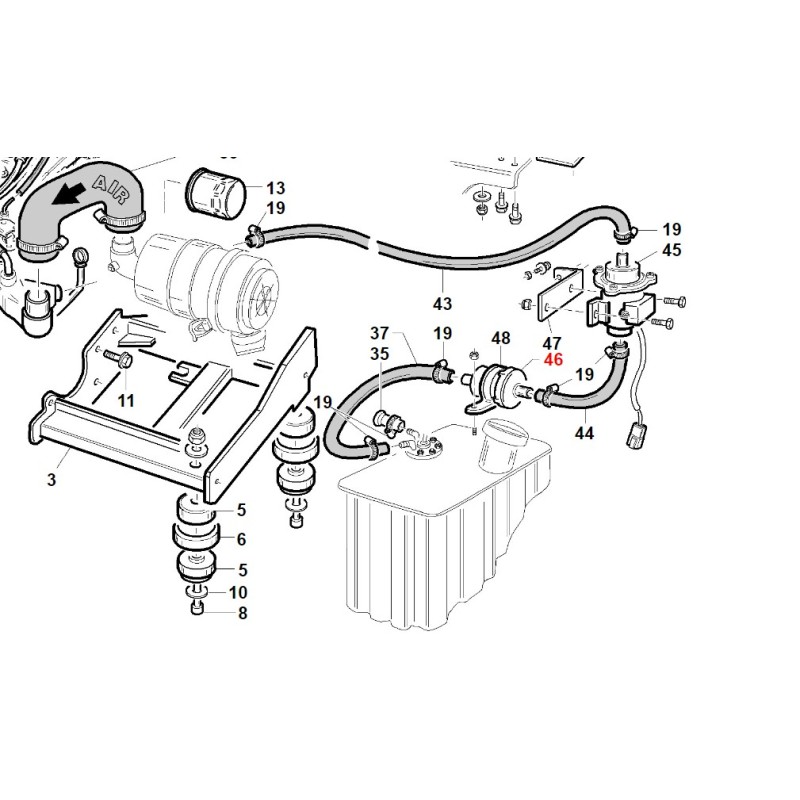 Filtre à carburant ORIGINAL GIANNI FERRARI machine d'exploitation DAIHATSU moteur