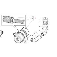 Luftfilter ORIGINAL DONALDSON Betriebsmaschine GIANNI FERRARI GT-W - PG-SR | Newgardenstore.eu