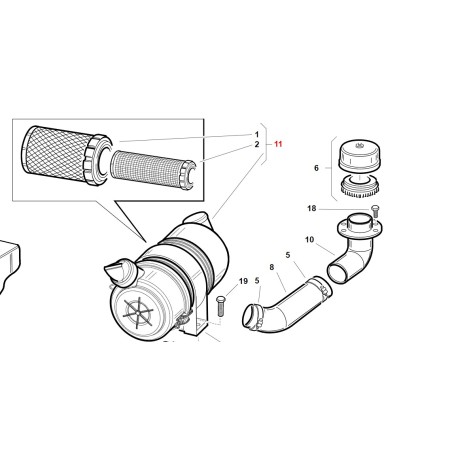 Luftfilter ORIGINAL DONALDSON Betriebsmaschine GIANNI FERRARI GT-W - PG-SR | Newgardenstore.eu