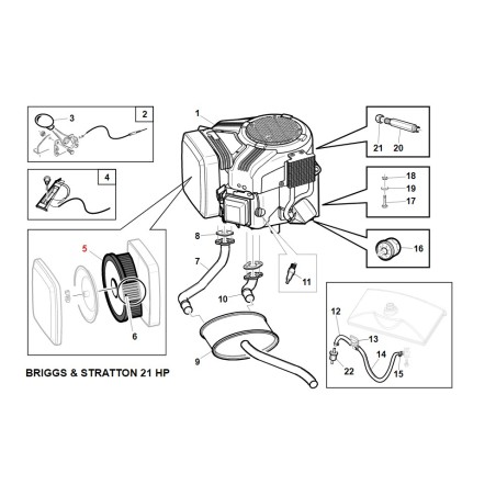 Préfiltre à air en éponge d'origine GIANNI FERRARI GTS 230 | Newgardenstore.eu