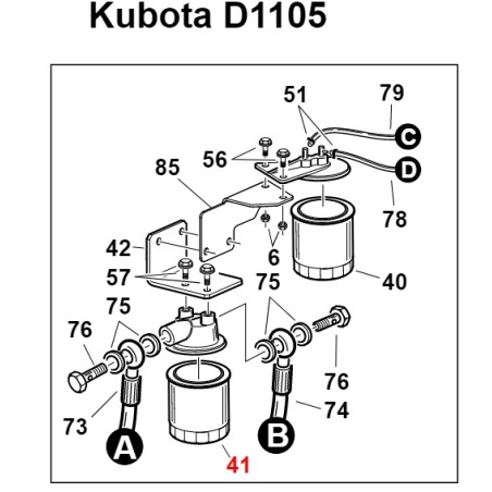 ORIGINAL remote oil filter GIANNI FERRARI operating machine Kubota engine | Newgardenstore.eu