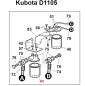 ORIGINAL Fernölfilter GIANNI FERRARI Betriebsmaschine Kubota Motor