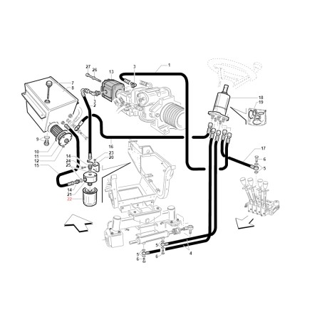 ORIGINAL Hydraulikfilter 25 micro GIANNI FERRARI PG 300DW Arbeitsmaschine | Newgardenstore.eu