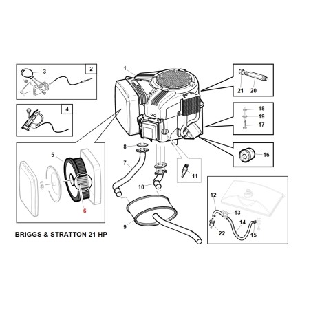 Filtre à air ORIGINAL GIANNI FERRARI machine d'exploitation moteur Briggs | Newgardenstore.eu