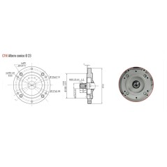 Complete ZANETTI BENZINA ZBM210C1MEV engine conical 23 mm | Newgardenstore.eu