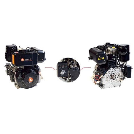 Motor für ZANETTI DIESEL Stromerzeuger ZDM87CE konischer Elektrostart | Newgardenstore.eu