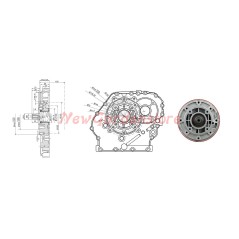 Engine for ZANETTI DIESEL generator ZDM87CE conical electric start