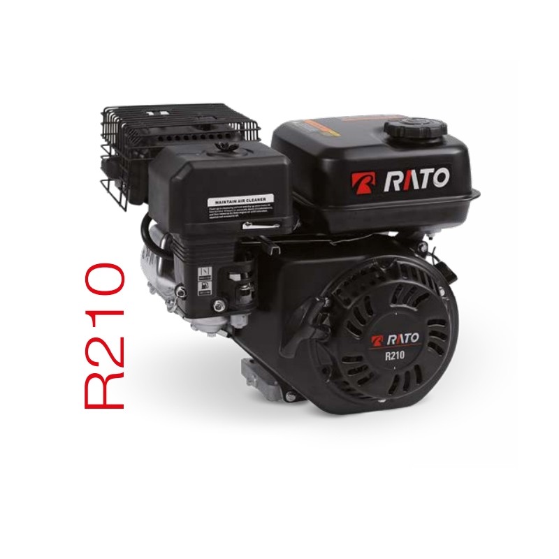 Motor completo RATO R210 212 cc gasolina eje horizontal cilíndrico 3/4 arranque eléctrico