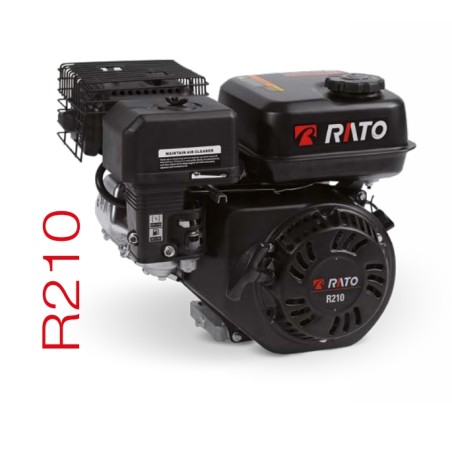 Complete engine RATO R210 212 cc gasoline horizontal cylindrical shaft 3/4 electric start | Newgardenstore.eu