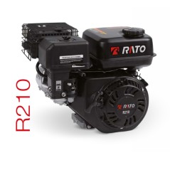Complete RATO R210 212cc engine horizontal shaft 1:2 reduction gear for transporters | Newgardenstore.eu