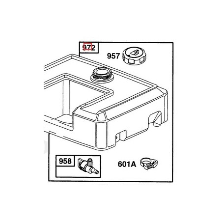 Depósito de combustible original BRIGGS & STRATTON para motor de cortacésped de 7 litros | Newgardenstore.eu