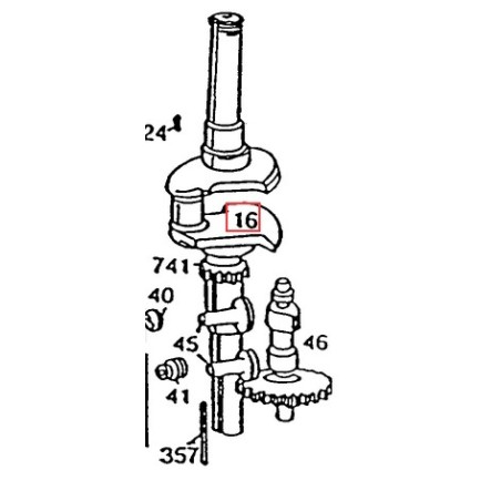 Eje de transmisión del motor del cortacésped original BRIGGS & STRATTON 492453 | Newgardenstore.eu