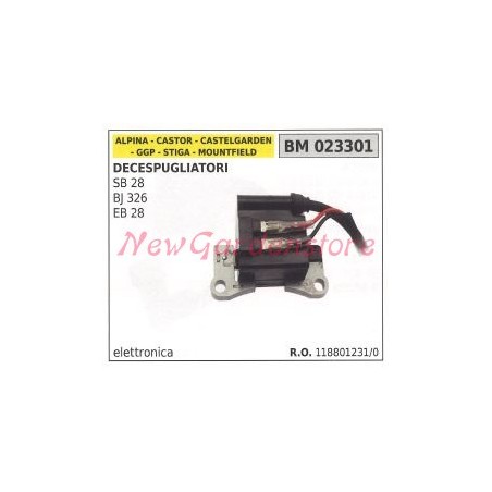 Bobine d'allumage GGP pour débroussailleuse sb 28 bj 326 eb 28 023301 | Newgardenstore.eu