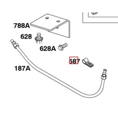 Collier de serrage pour moteur de tondeuse à gazon BRIGGS & STRATTON 690389 | Newgardenstore.eu