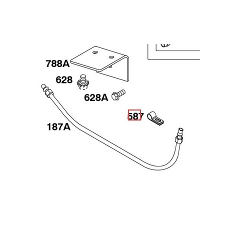 BRIGGS & STRATTON lawn mower motor cable clamp 690389 | Newgardenstore.eu