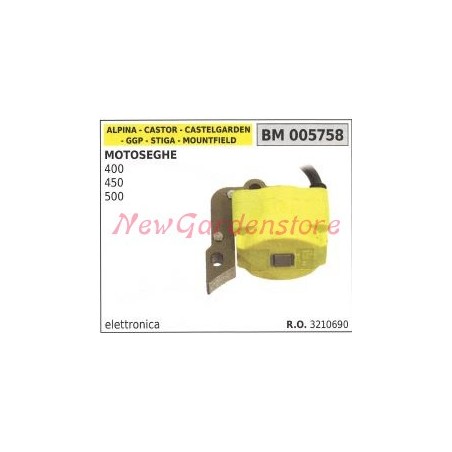 Bobina accensione GGP per motoseghe 400 450 500 005758 | Newgardenstore.eu