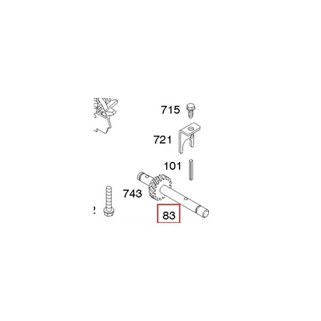 Eje de transmisión del motor original BRIGGS & STRATTON 690521 | Newgardenstore.eu