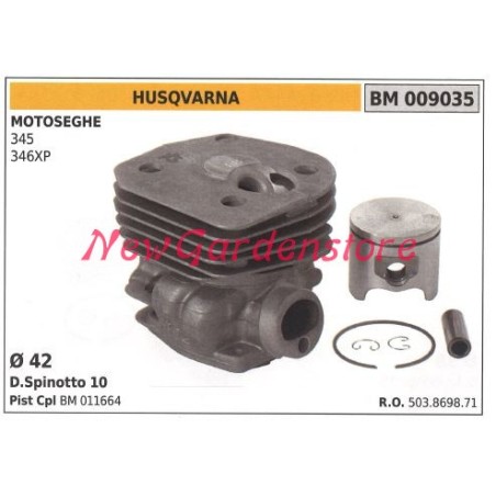 Cilindro pistone segmenti HUSQVARNA motore motosega 345 346XP 009035 | Newgardenstore.eu