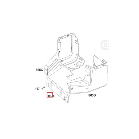 Couvercle du guide d'air de la tondeuse du tracteur de pelouse BRIGGS & STRATTON d'origine 690830 | Newgardenstore.eu