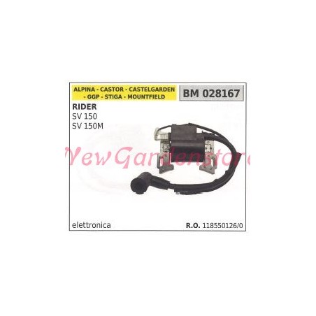 GGP ignition coil for SV150 SV150M rider 028167 | Newgardenstore.eu