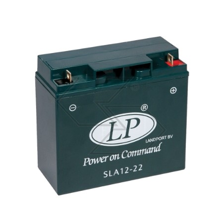 SLA 12-22 22 Ah 12 V pole + RIGHT lawn tractor battery for various models | Newgardenstore.eu