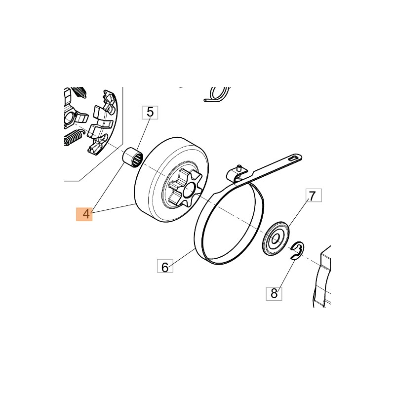 Campana embrague motosierra GST360 50270014R OLEOMAC