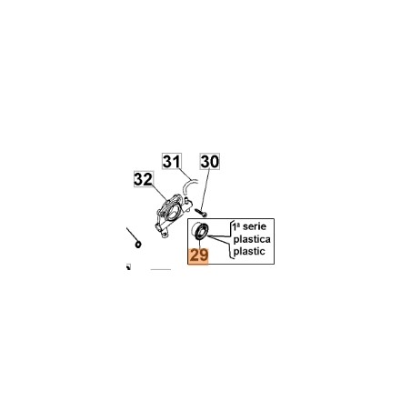 End worm gear worm E1500 E1700 1900 51010010AR OLEOMAC | Newgardenstore.eu