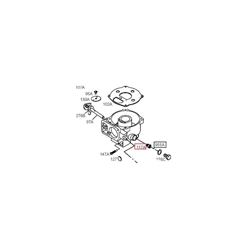 Jet principal du moteur de tondeuse à gazon BRIGGS & STRATTON d'origine 691253