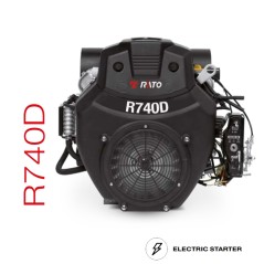 Moteur complet RATO R740D 739 cc arbre cylindrique horizontal 25.4 mm | Newgardenstore.eu
