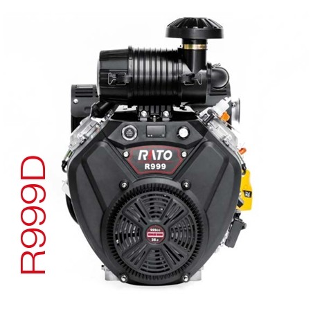 Complete RATO R999D engine horizontal cylindrical shaft 25.4 mm electric start | Newgardenstore.eu