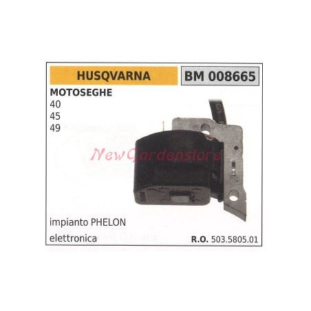 Bobina accensione HUSQVARNA per motoseghe 40 45 49 008665 | Newgardenstore.eu